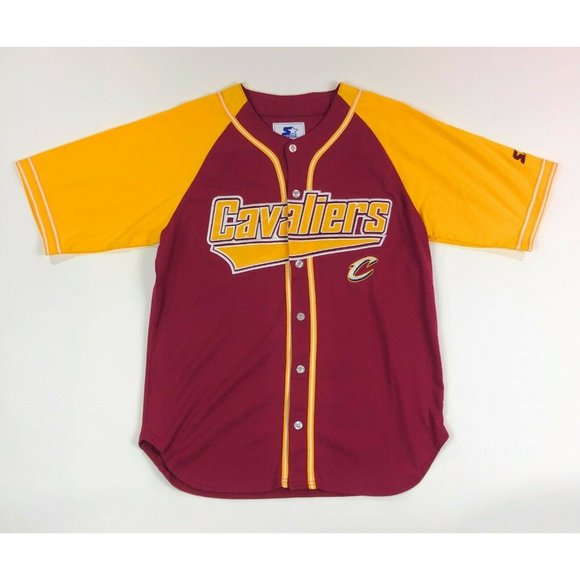 STARTER Other - Cleveland Cavaliers Starter NBA Mens XL Button Front Sewn Baseball Jersey Shirt